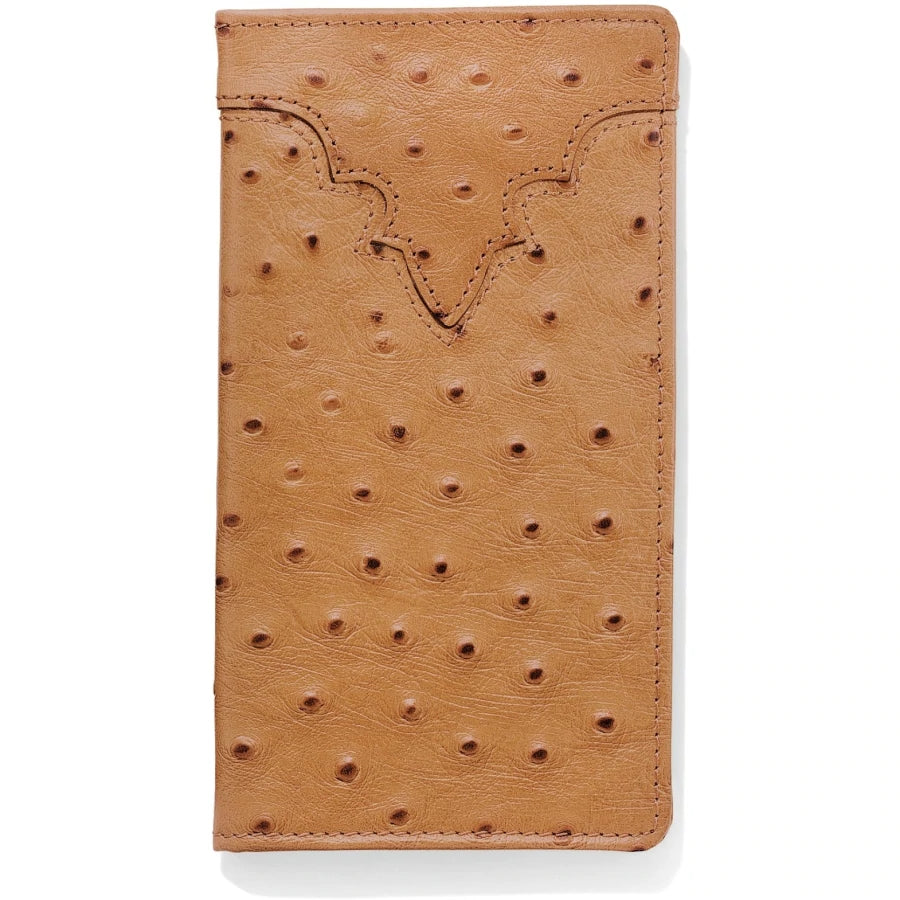 Ostrich Print Checkbook Peanut