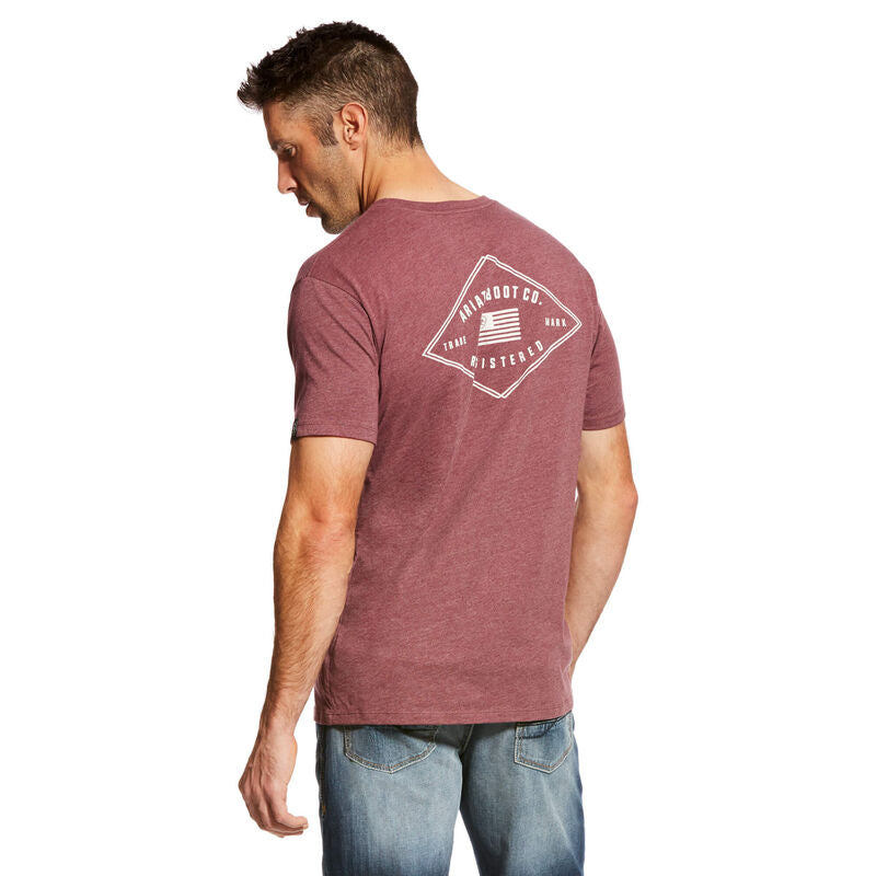 US Registered T-Shirt Burgundy Heather