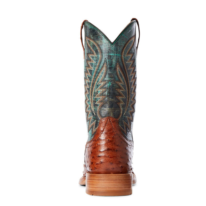 Gallup Western Boot - Brandy Full Quill Ostrich