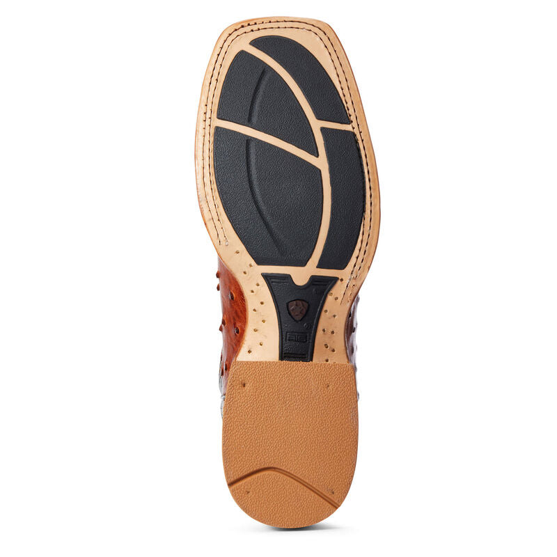 Gallup Western Boot - Brandy Full Quill Ostrich