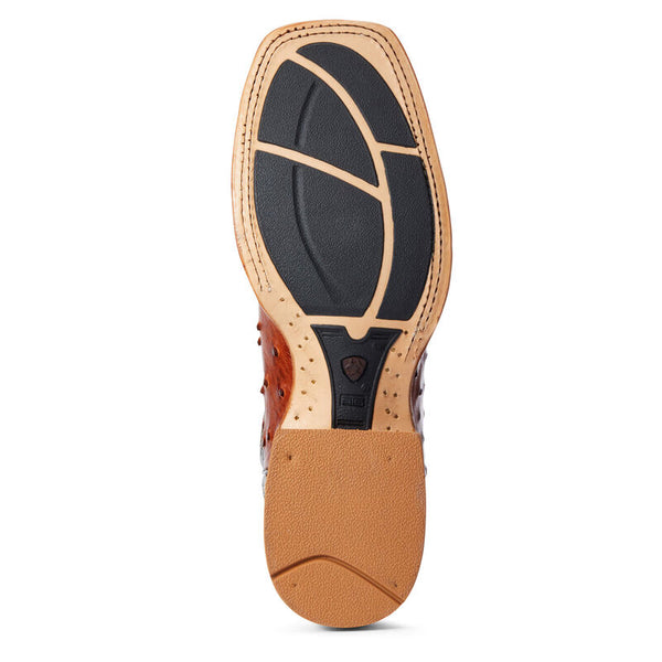 Gallup Western Boot - Brandy Full Quill Ostrich