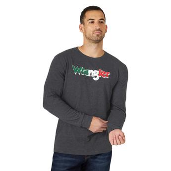 Wrangler Mexico L/S Tee - Charcoal