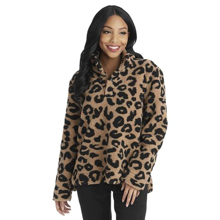 Brady Tan Leopard Pullover