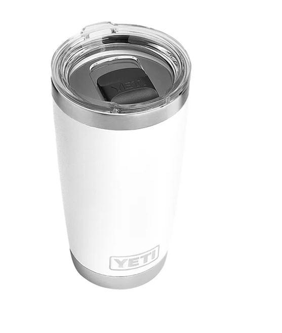 Rambler 20 oz Tumbler with Magslide Lid - White