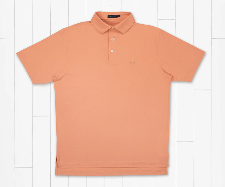 Dunmore Dots Performance Polo - Washed Peach