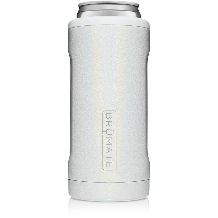 Hopsulator Slim Can Cooler Glitter White