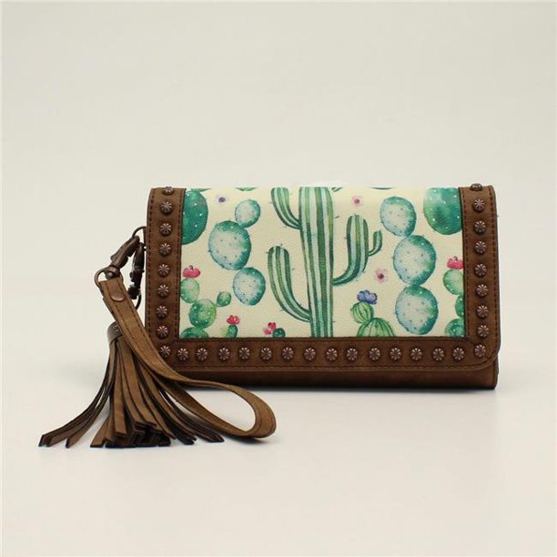 Angel Ranch Cactus Brown Wallet