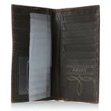 Ariat Rowdy Brown Bi-fold Rodeo Wallet w/ Small Shield Logo