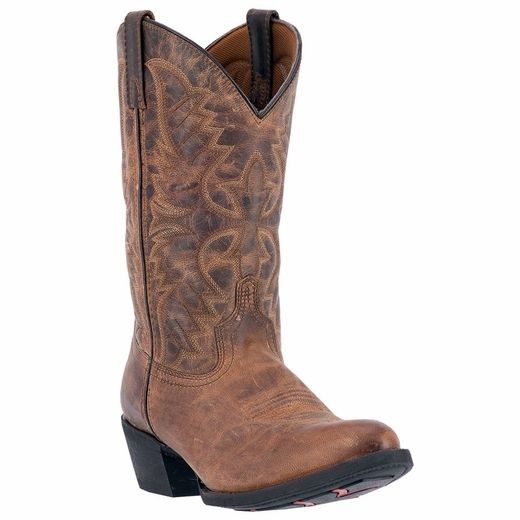 Laredo Men's Birchwood Distressed Tan Western Boots