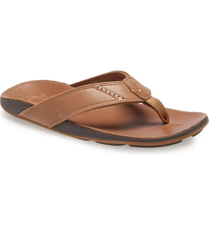 'Nui' Leather Flip Flop Sand/Sand