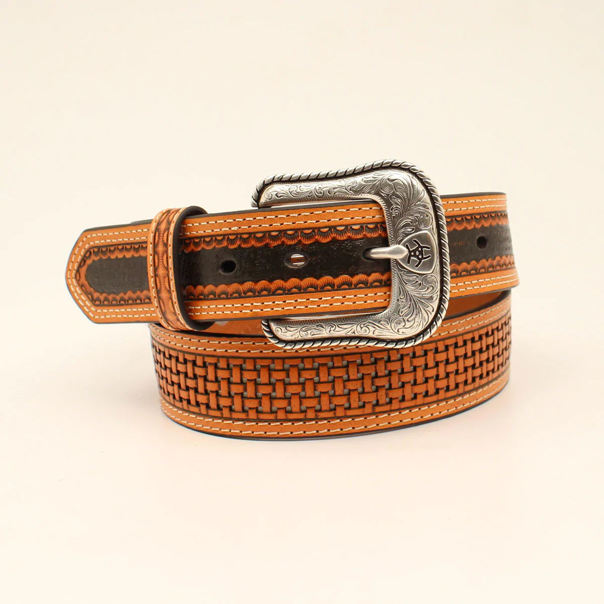 Men's Ariat Basketweave Western Belt