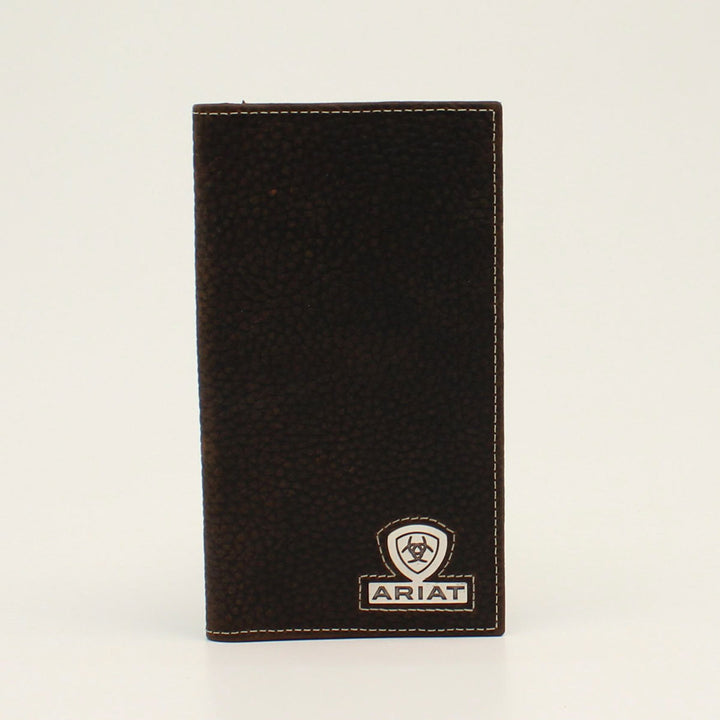 Ariat Mens Brown Logo Concho Rodeo Wallet