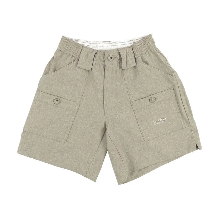 Youth Original Stretch Fishing Short - Khaki Heather