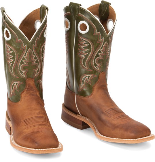 Austin Cognac Sqaure Toe Western