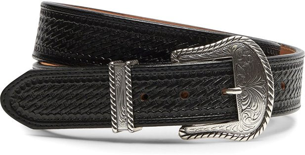 Justin Men's Black Bronco Western Belt C12263