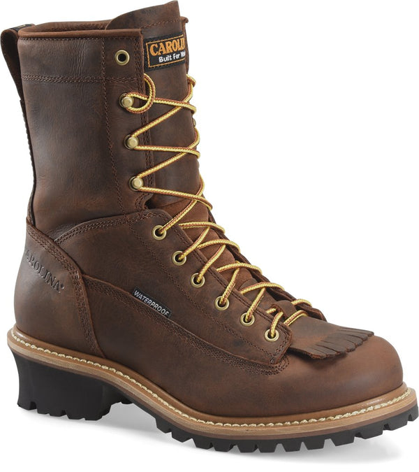 Carolina Men's 8" Waterproof Steel Toe Lace To Toe Logger