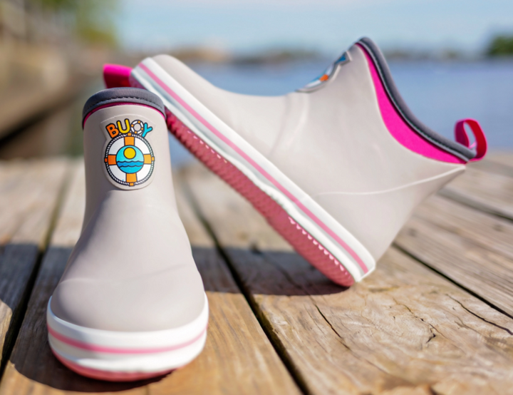Kids Pink/Grey Buoy Boots