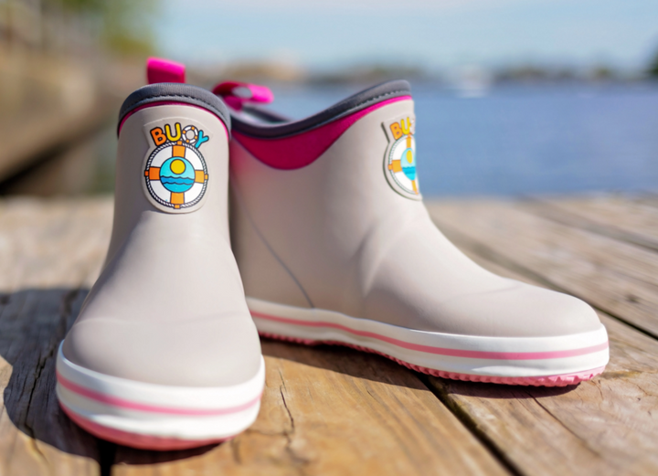 Kids Pink/Grey Buoy Boots