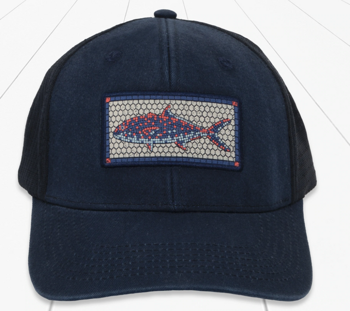 Fish Tile Trucker Navy