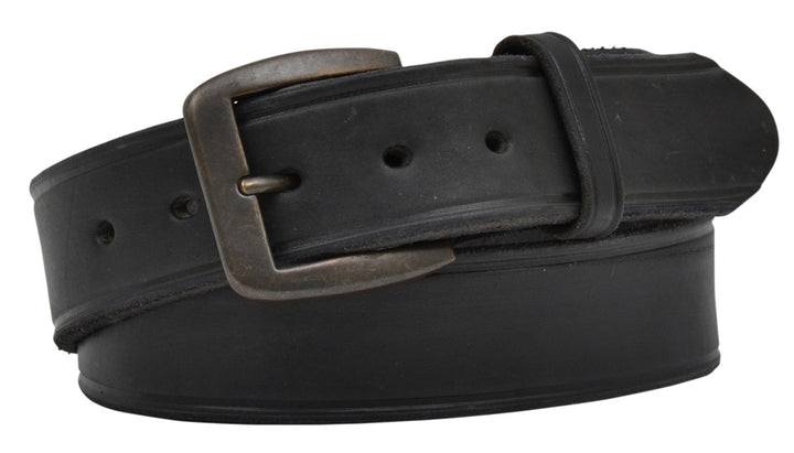 3D Belt Company Men's Latigo Creased Black Leather Belt