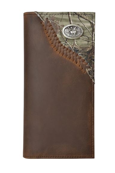 Badger Leather Rodeo Wallet With Realtree and Concho