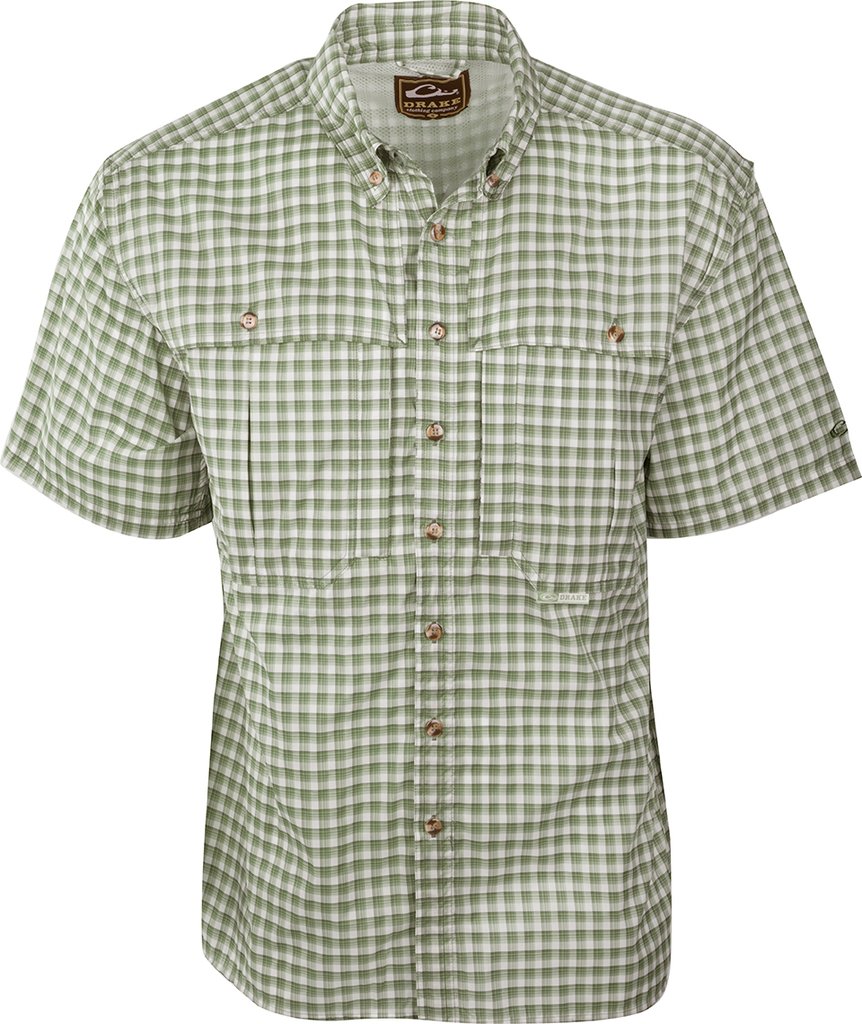FeatherLite Plaid Wingshooter's Shirt S/S Green Plaid