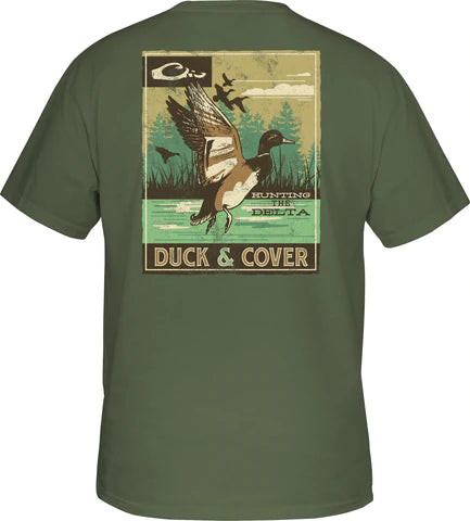 Duck and Cover Tee - Deep Lichen