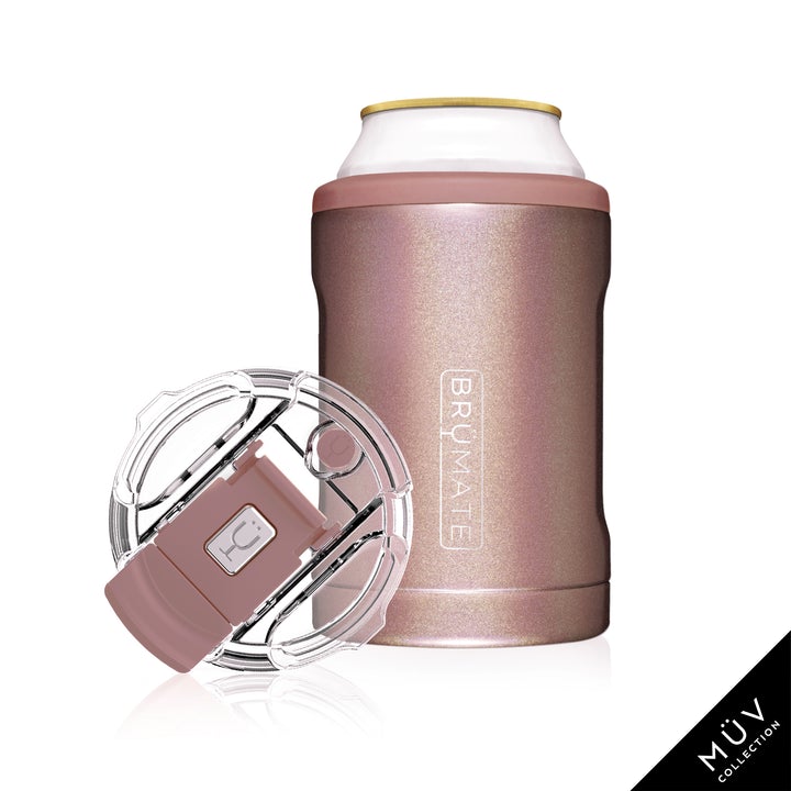 Hopsulator Duo MUV 2-in-1 (12oz cans/Tumbler) - Glitter Rose Gold