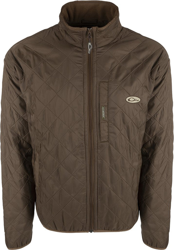 Delta Fleece-Lined Quilted Jacket Dark Earth
