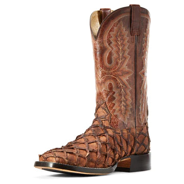 Deep Water Aged Pirarucu Western Boot - Pecan