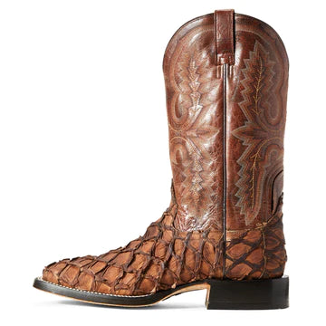 Deep Water Aged Pirarucu Western Boot - Pecan