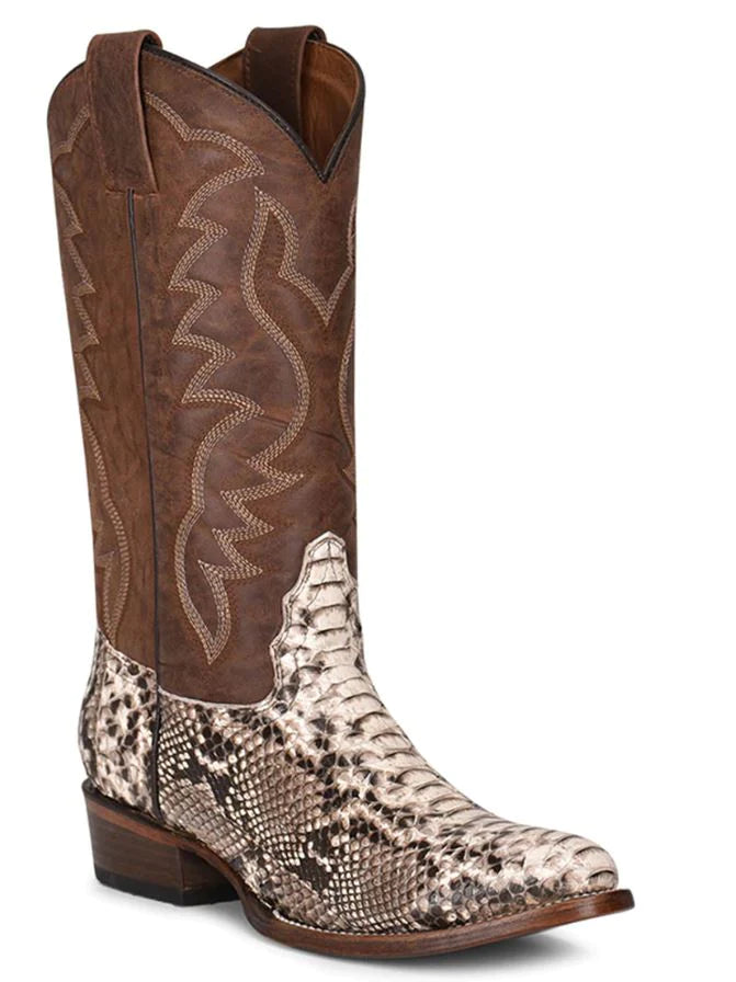 Natural Brown & Python Western Boot