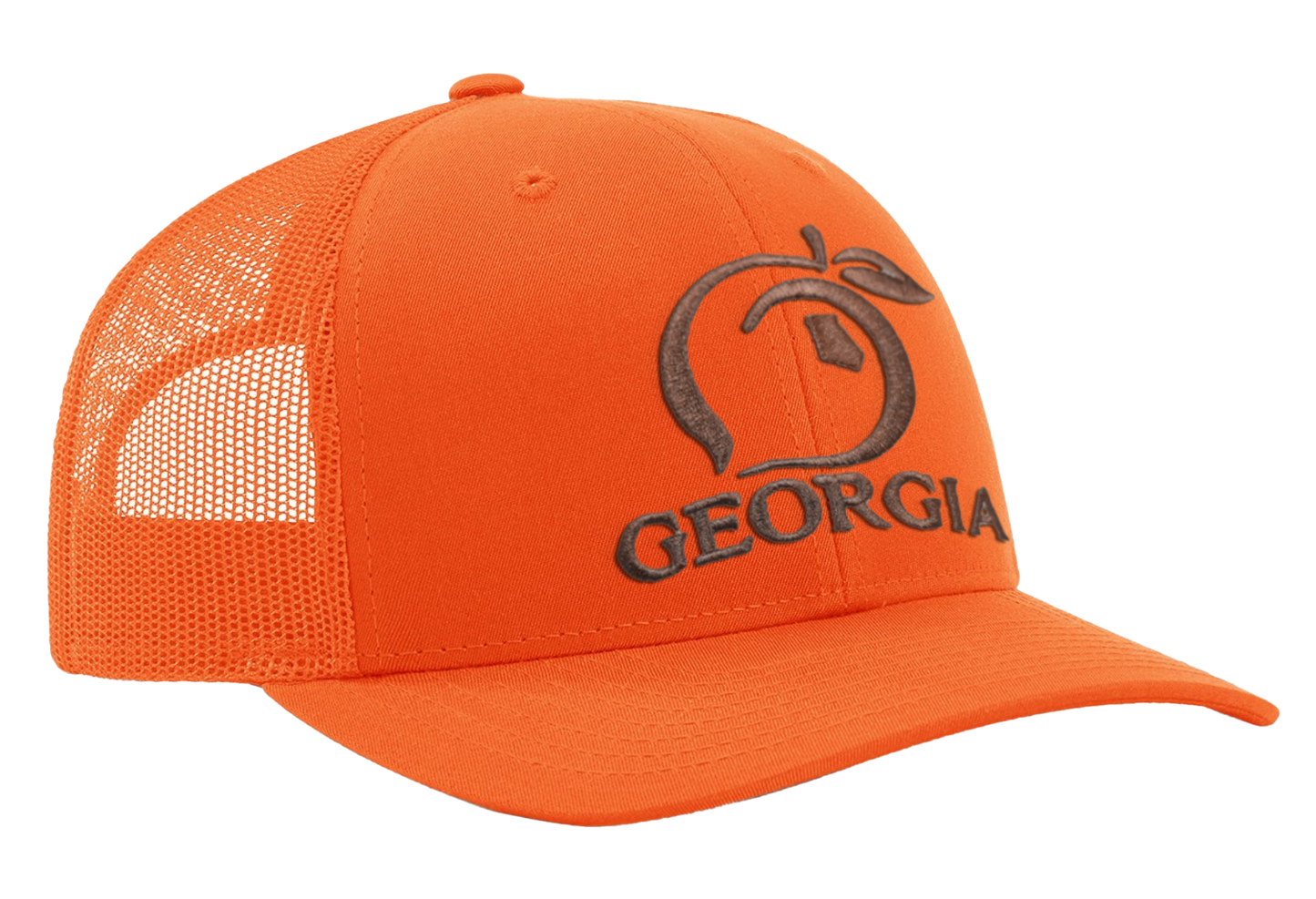 Georgia Mesh Back Trucker Hat - Blaze & Chocolate