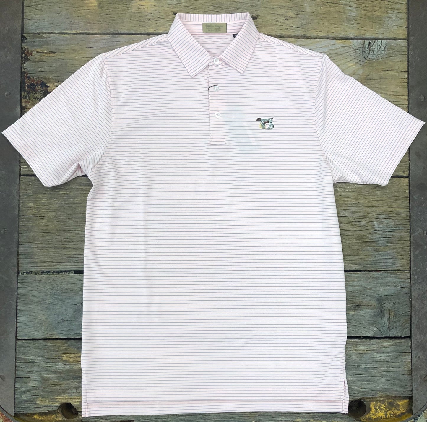 Performance Polo Pink and White Pointer