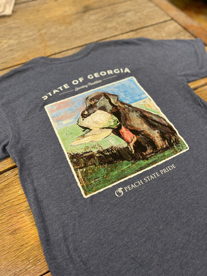 Bird Dog Pocket Tee - Heathered Navy