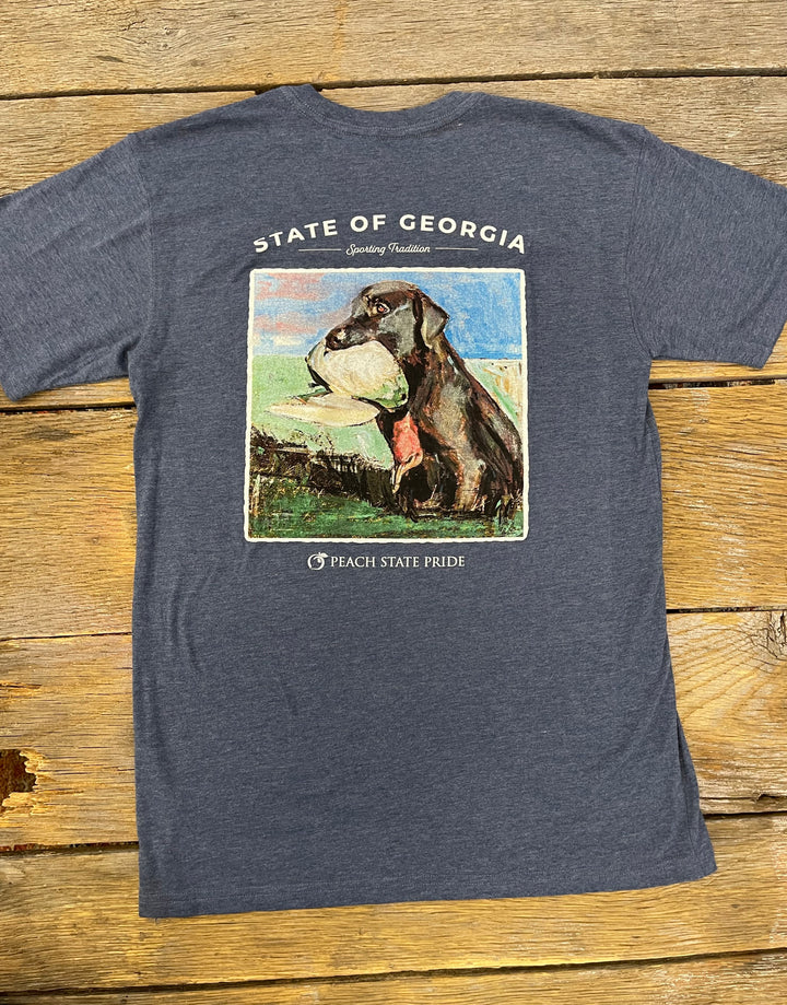 Bird Dog Pocket Tee - Heathered Navy