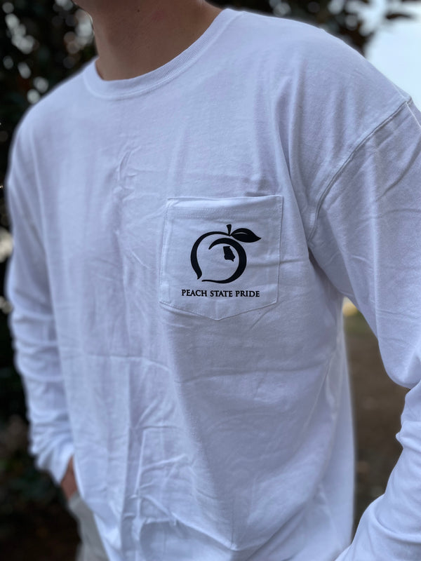 Georgia Banner L/S Tee - White