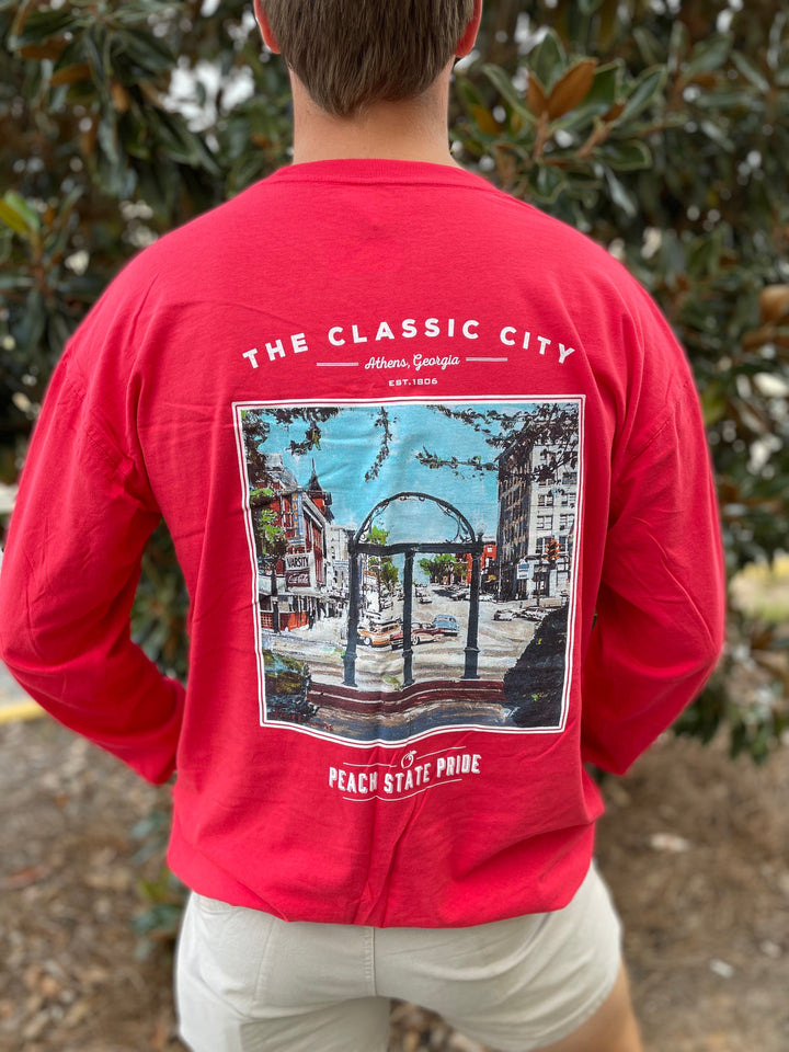 Vintage Athens L/S - Red
