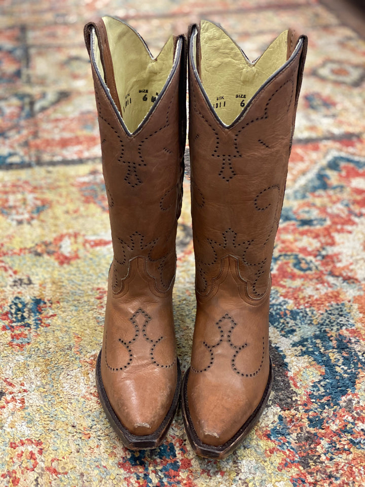 Corral Perforated Leather Western Boot