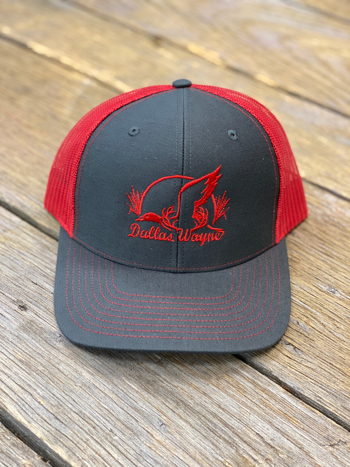 Dallas Wayne Stitch Logo Hat Grey/Red