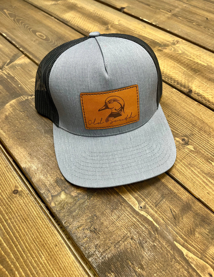 Wood Duck Leather Patch Trucker- Grey/Charcoal