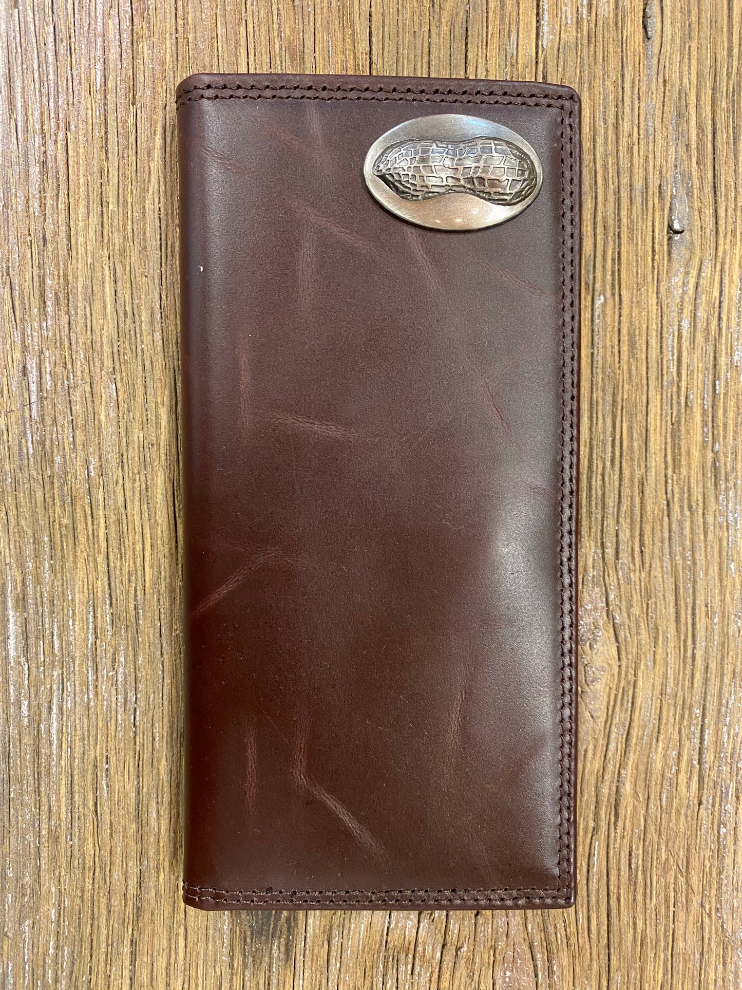Peanut Brown Wrinkle Leather Roper Concho Wallet | Dallas Wayne Boot ...
