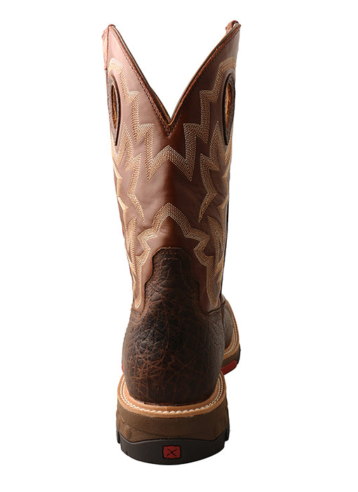 Men’s 12″ Western Work Boot with CellStretch® – WP Smokey Chocolate & Spice