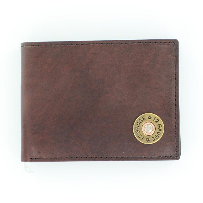 Nocona Brown Bullet Bi-Fold with Flip-case Wallet