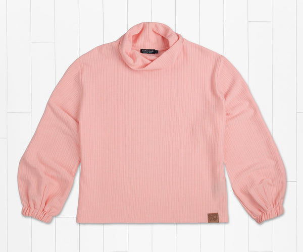 Carolina Cozy Knit Funnel Neck Sweater Azalea