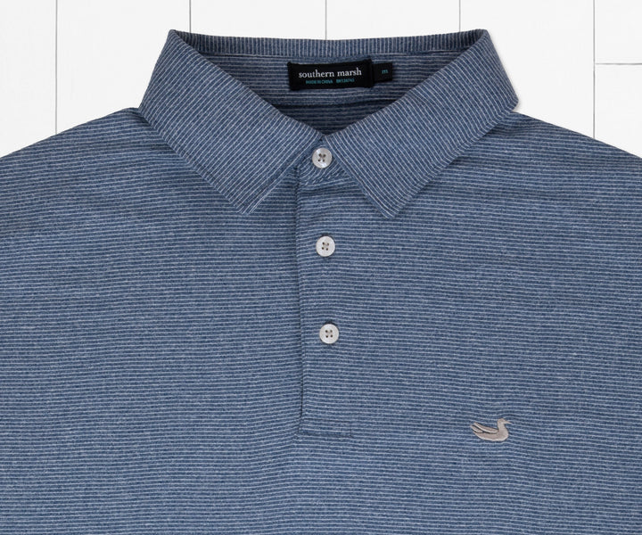 Biscayne Heather Performance Polo Navy