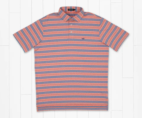 Havana Performance Polo - Coral/French Blue
