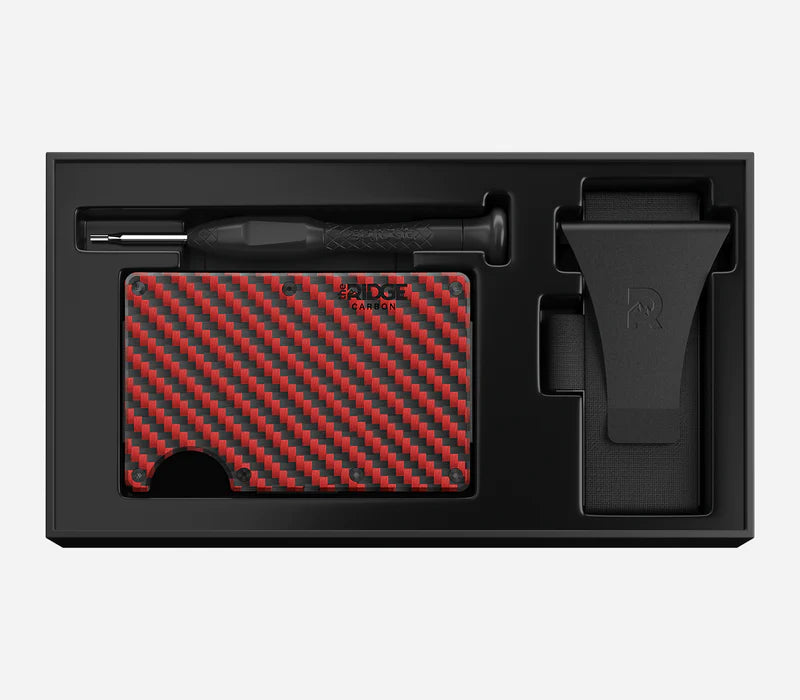 Carbon Fiber 3K Red Wallet Pack