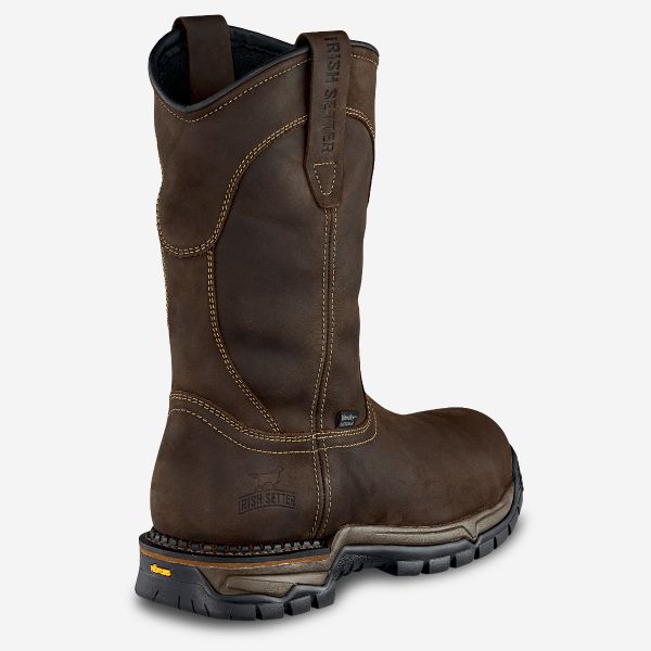 Irish Setter Two Harbors Men's 11" Waterproof Leather Safety Toe Pull-On Boot