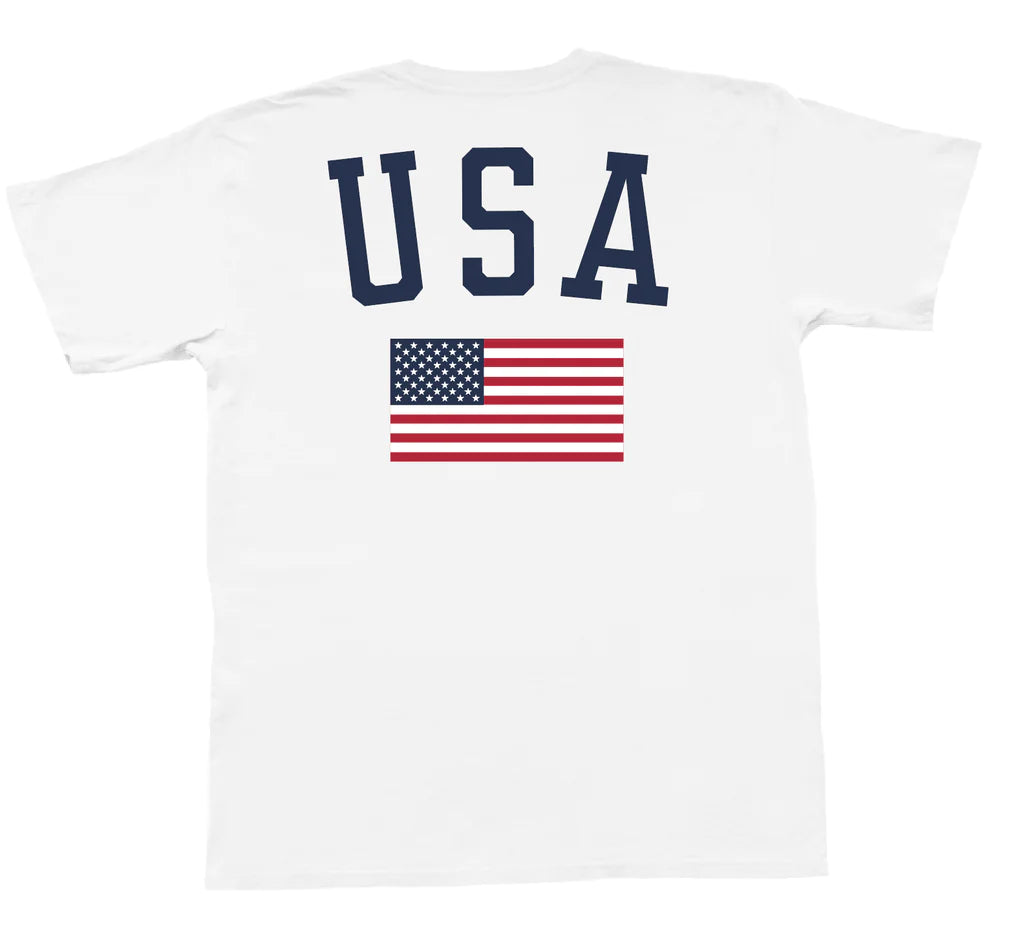 USA Flag Tee - White